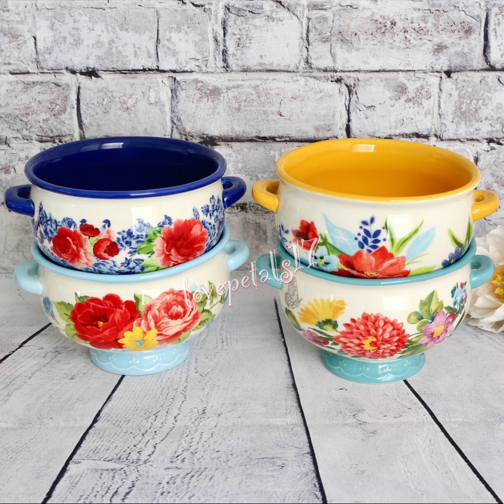 đ¸ Pioneer Woman Floral Medley 20-Ounce Soup Bowls - Picture 1 of 6